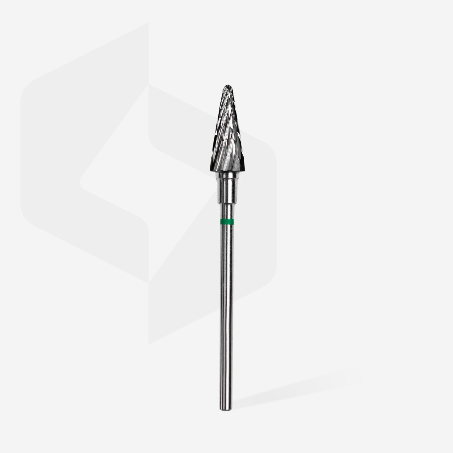 Staleks Carbide nail drill bit cone green EXPERT head diameter 6 mm / working part 14 mm