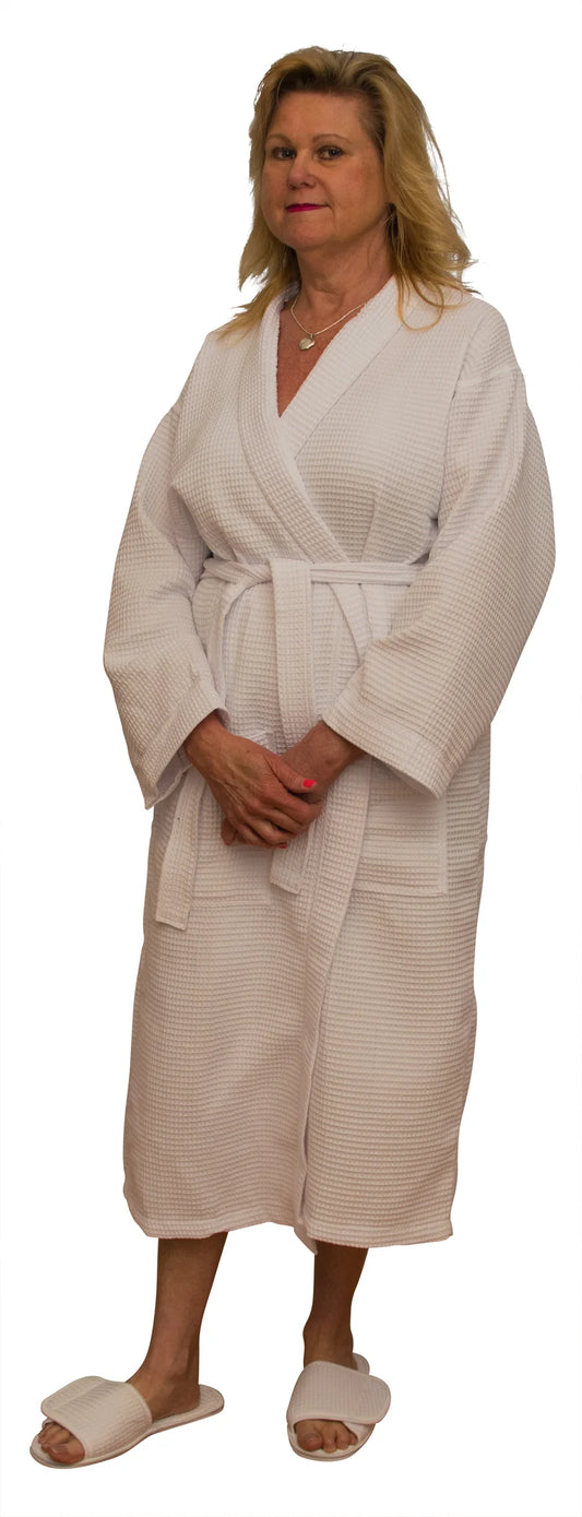 Waffle Robe - White