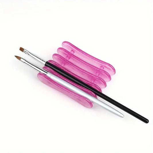 Crystal Nail Brush Holder: 5-Slot (clear)