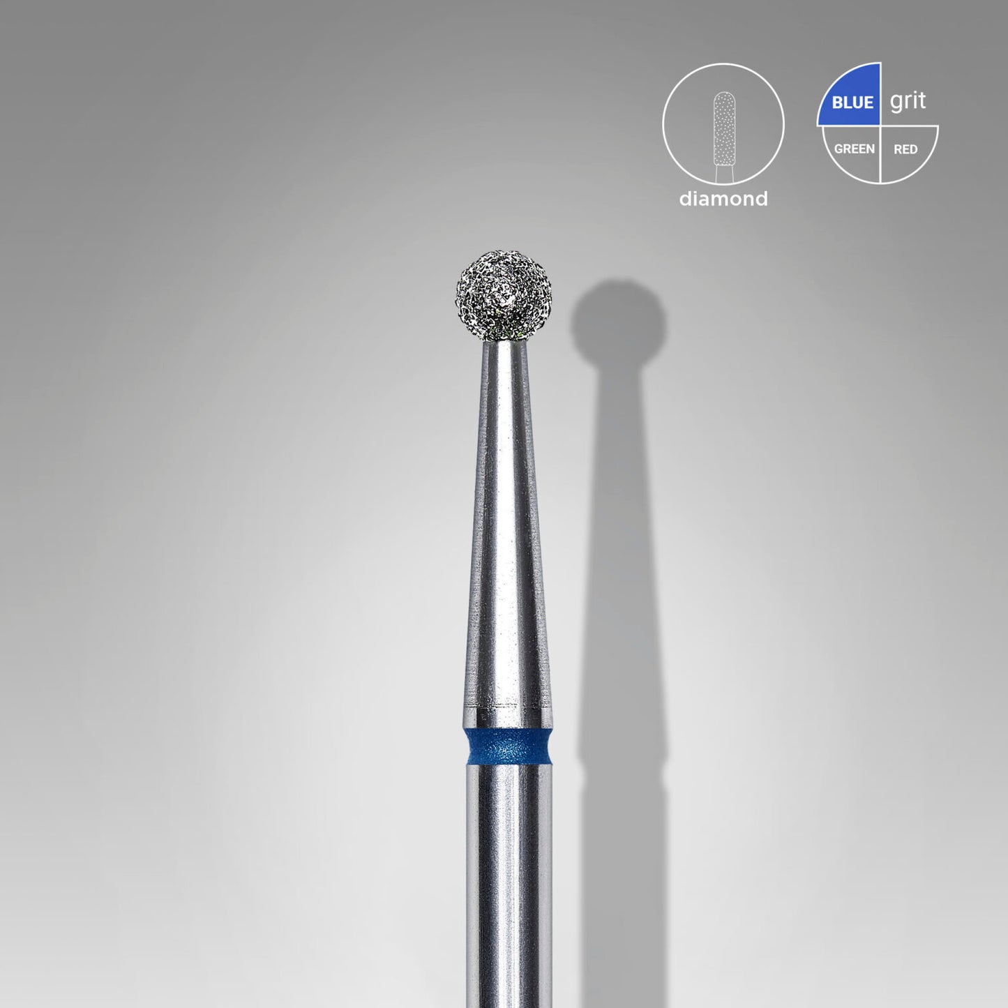 Staleks Diamond nail drill bit ball blue EXPERT head diameter 2,5 mm
