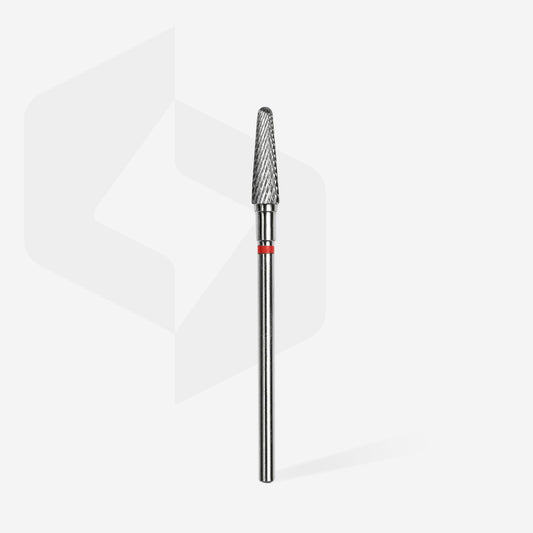 Carbide nail drill bit, “frustum” red, head diameter 4 mm / working part 13 mm