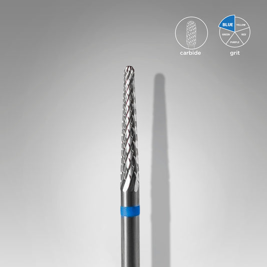 Carbide nail drill bit, “cone” blue, head diameter 2.3 mm / working part 14 mm