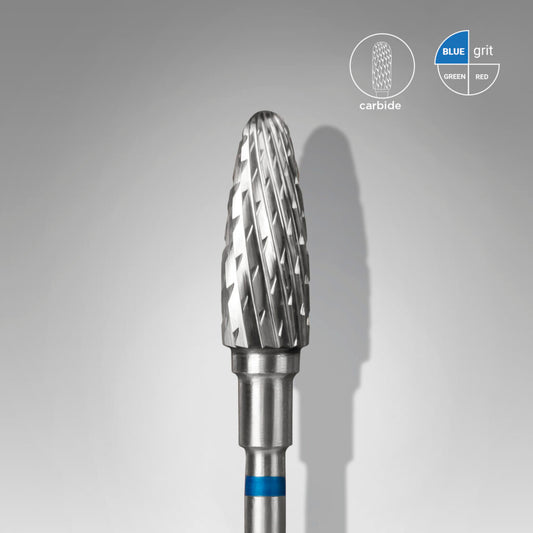 Staleks Carbide nail drill bit corn blue EXPERT head diameter 5 mm / working part 13 mm