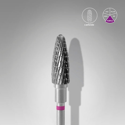 Carbide nail drill bit, “corn”, purple, head diameter 5 mm / working part 13 mm
