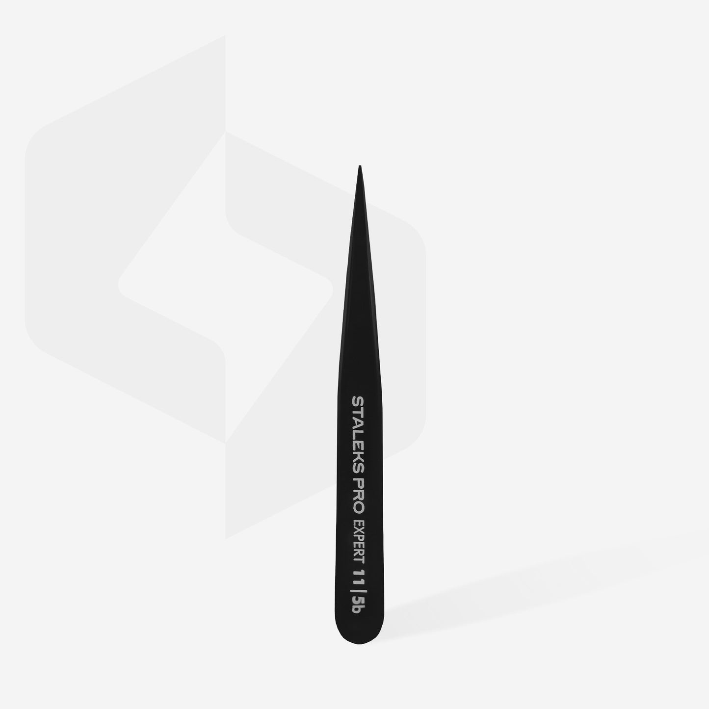 Eyebrow tweezers Staleks Pro Expert 11 Type 5b (point), black