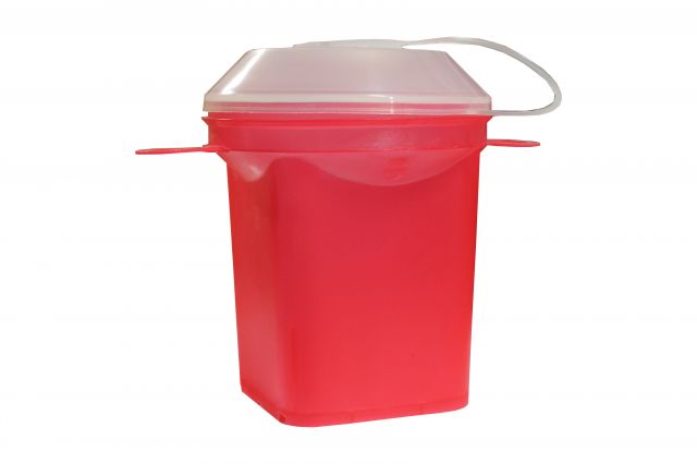 Sharps Container Red 1 Quart - WITH LABEL