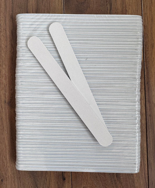 White Straight Nail Files